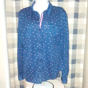 PASSPORT Women's Long Sleeve Print Blouse - XL